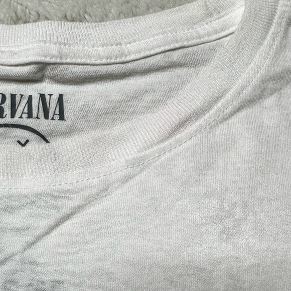 Nirvana In Utero Tour Oversized Graphic T-Shirt White Unisex S/M - Picture 8 of 8
